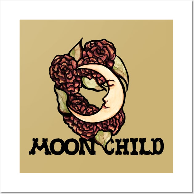 Moon Child Wall Art by bubbsnugg